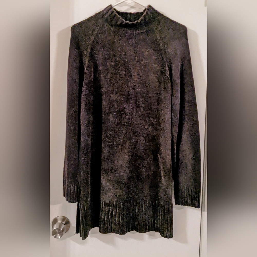 Express Medium Mocha Sweater Tunic with Long Sleeves